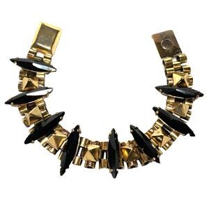 Iosselliani Bracelet, w/ original Box, Black & Gold Tone, Rare Find.